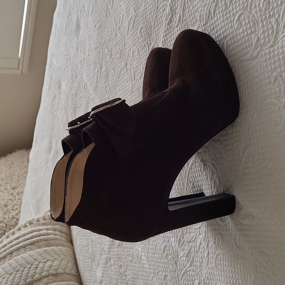 Prada platform ankle suede boots - Picture 3 of 8